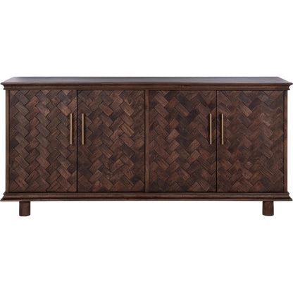 Shira Mango Wood Sideboard Buffet by Classic Home in brown. Made from mango wood in a unique style.