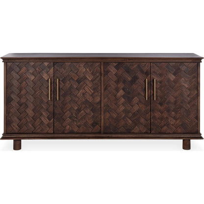 Shira Mango Wood Sideboard Buffet by Classic Home in brown. Made from mango wood in a unique style.