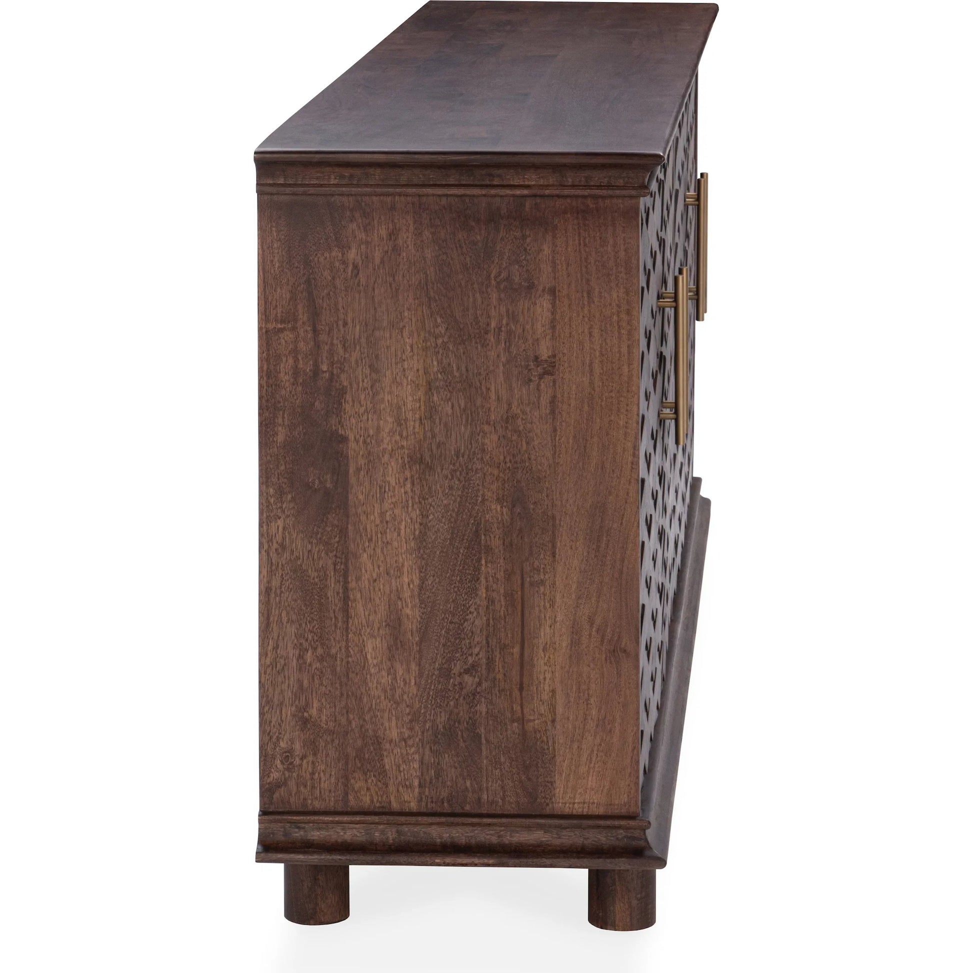 Shira Mango Wood Sideboard Buffet by Classic Home in brown. Made from mango wood in a traditional style.