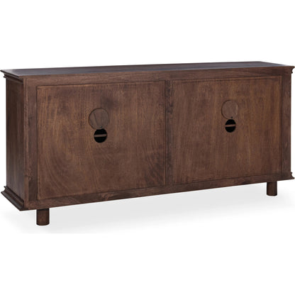 Shira Mango Wood Sideboard Buffet by Classic Home in brown. Made from mango wood in a unique style.