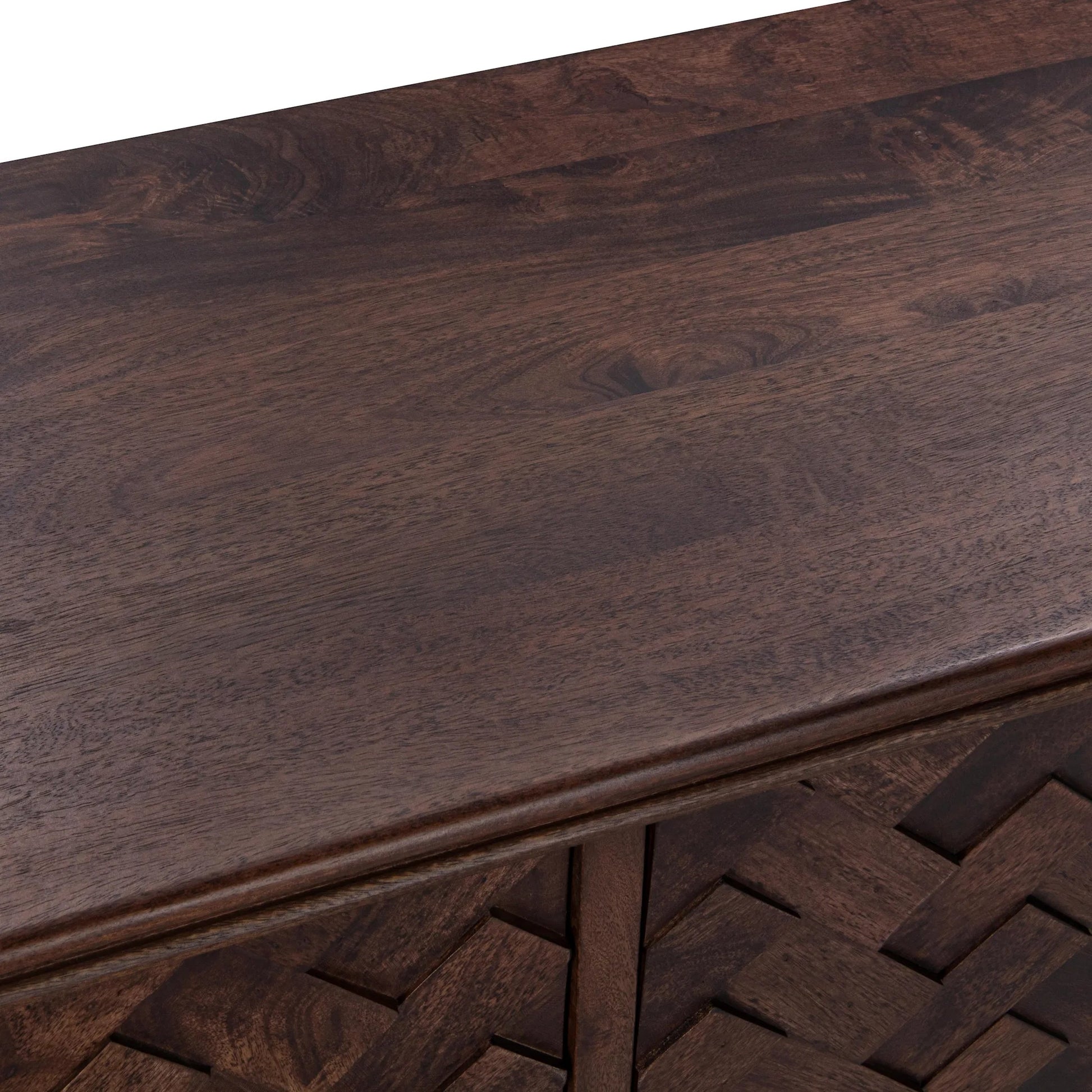 Shira Mango Wood Sideboard Buffet by Classic Home in brown. Made from mango wood in a traditional style.