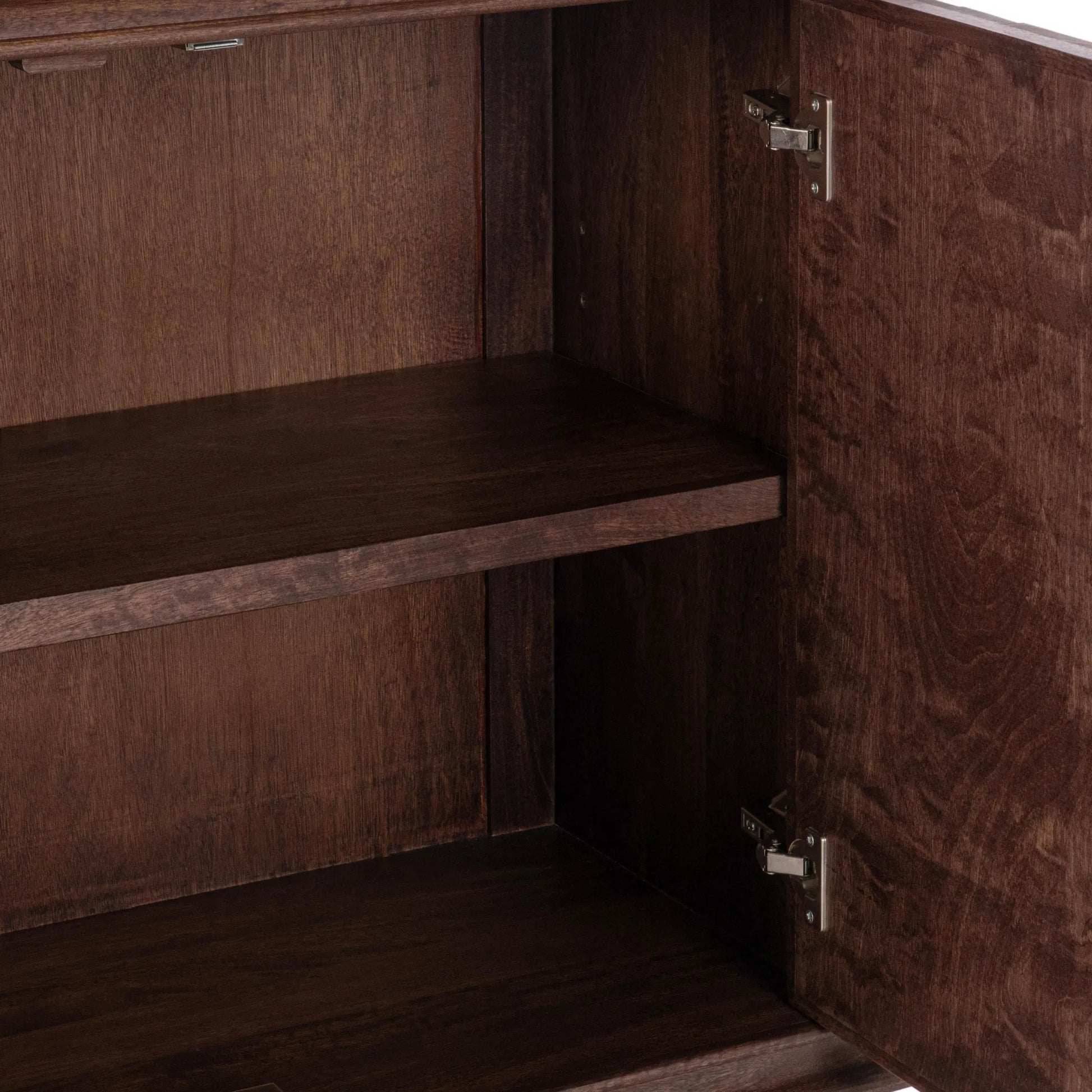 Shira Mango Wood Sideboard Buffet by Classic Home in brown. Made from mango wood in a traditional style.