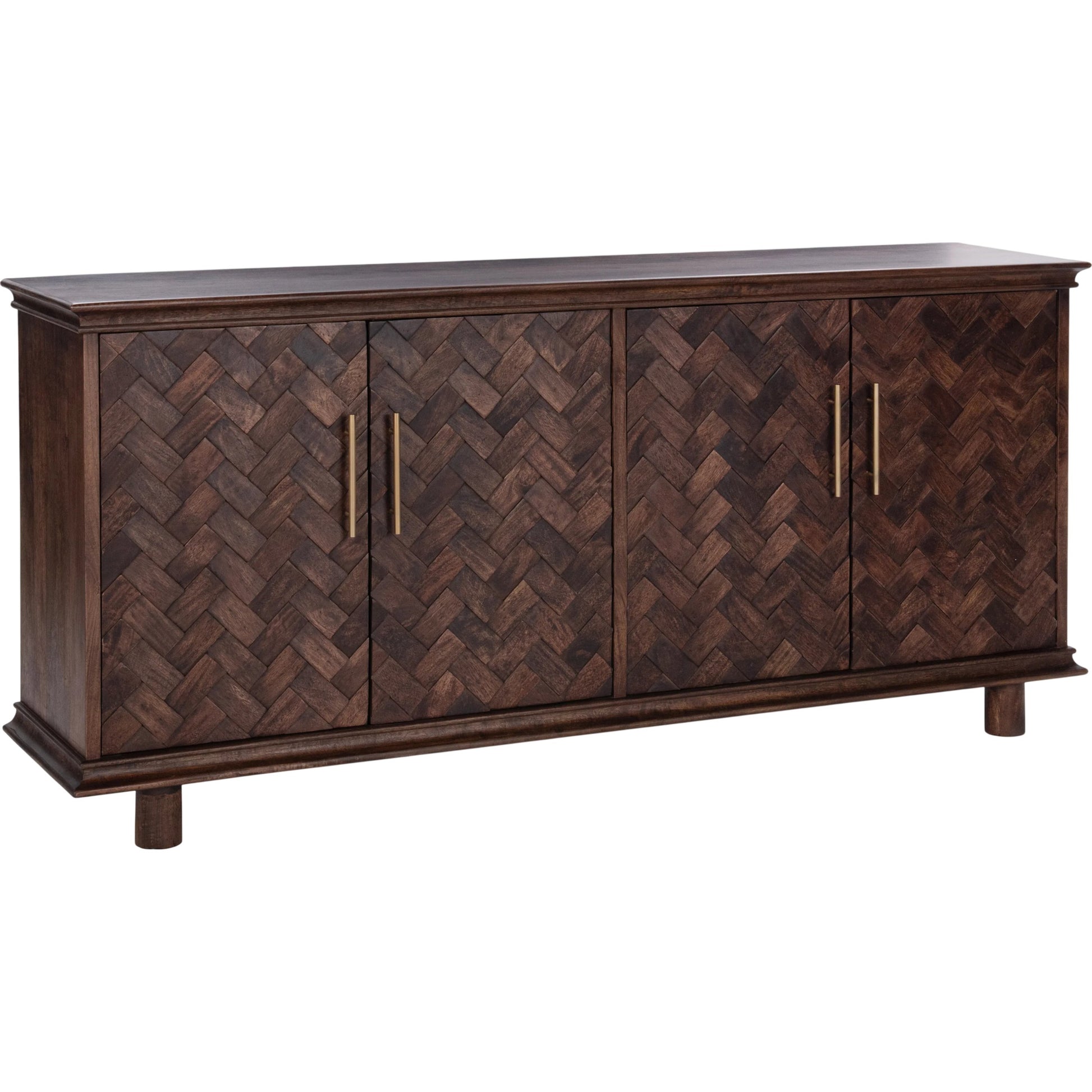 Shira Mango Wood Sideboard Buffet by Classic Home in brown. Made from mango wood in a traditional style.