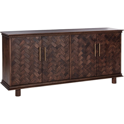 Shira Mango Wood Sideboard Buffet by Classic Home in brown. Made from mango wood in a traditional style.