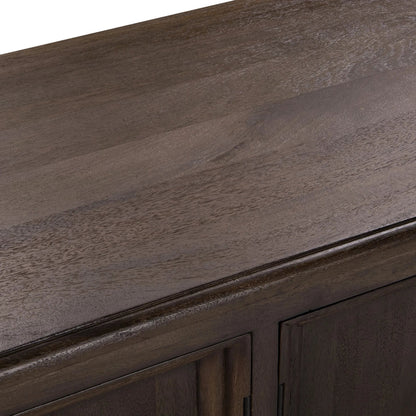 Brookside 4-Door Mango Wood Sideboard Buffet by Classic Home. Made from mango wood in a traditional style.