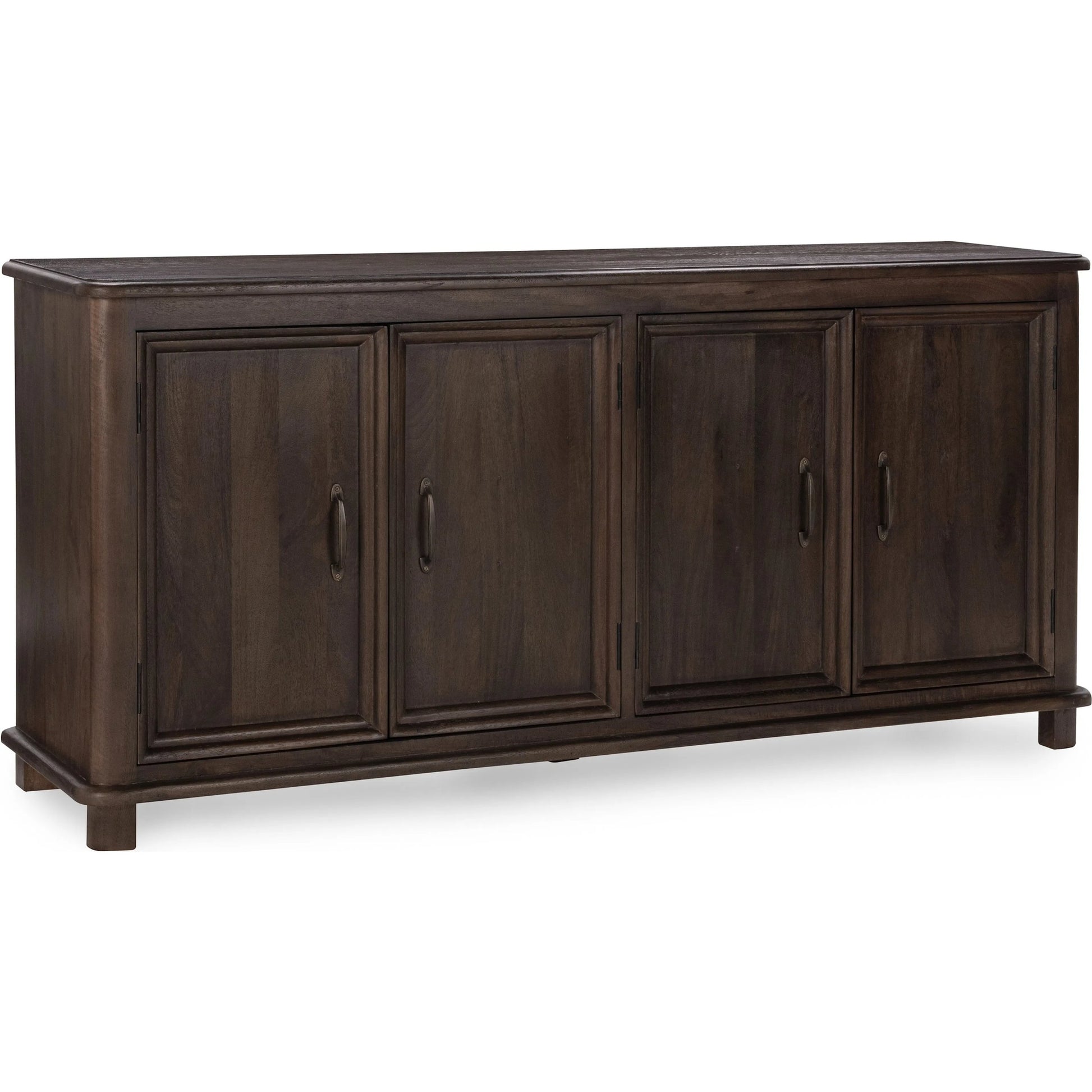 Brookside 4-Door Mango Wood Sideboard Buffet by Classic Home. Made from mango wood in a traditional style.