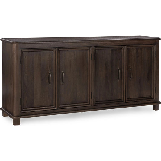 Brookside 4-Door Mango Wood Sideboard Buffet by Classic Home. Made from mango wood in a unique style.