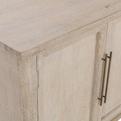 Beau Mango Wood Sideboard Buffet by Kosas Home in light mango wood. Made from mango wood in a transitional style.