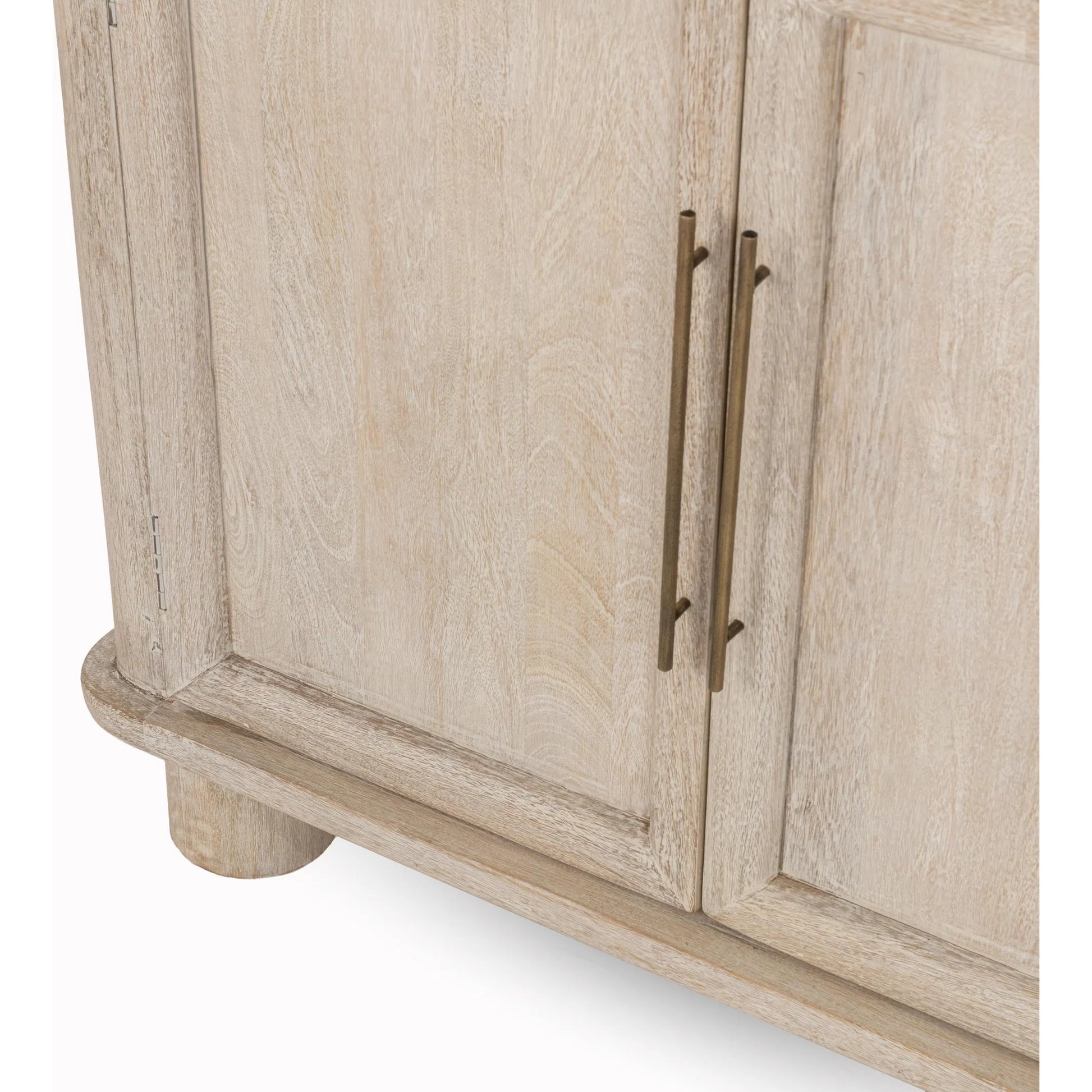 Beau Mango Wood Sideboard Buffet by Kosas Home in light mango wood. Made from mango wood in a transitional style.