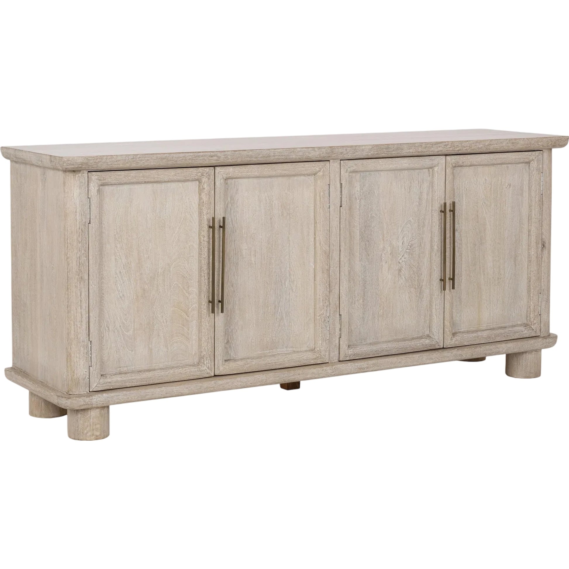 Beau Mango Wood Sideboard Buffet by Kosas Home in light mango wood. Made from mango wood in a transitional style.