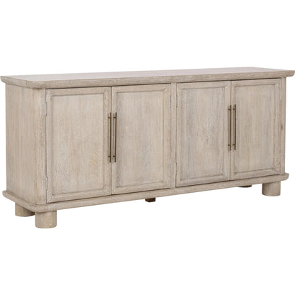 Beau Mango Wood Sideboard Buffet by Kosas Home in light mango wood. Made from mango wood in a transitional style.