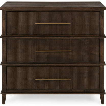 Westlake 3-Drawer Mango Wood Chest Cabinet by Classic Home. Made from mango wood in a traditional style.