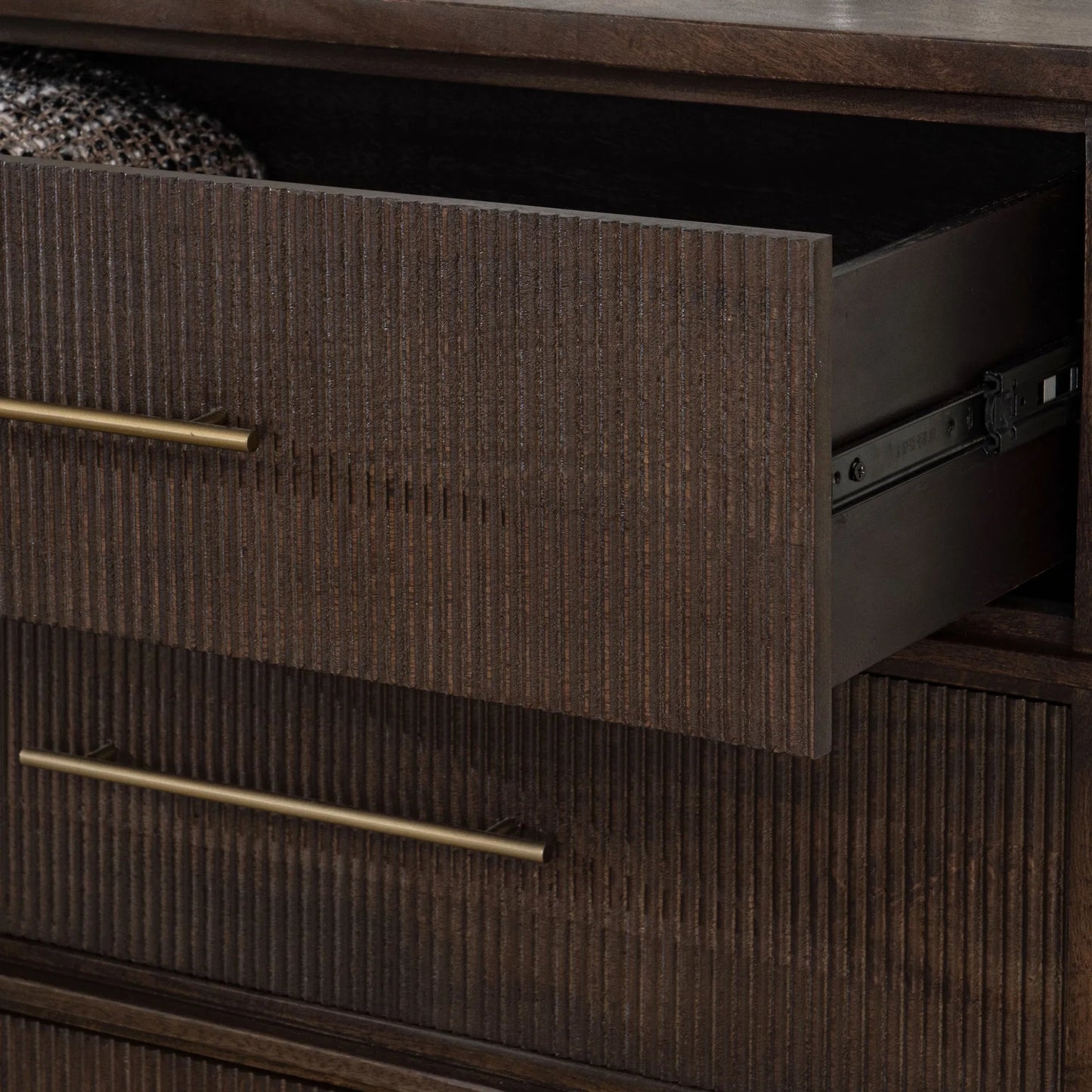 007 SI-2353737 | Closeup | Westlake 3-Drawer Mango Wood Chest Cabinet by Classic Home. Made from mango wood in a traditional style.