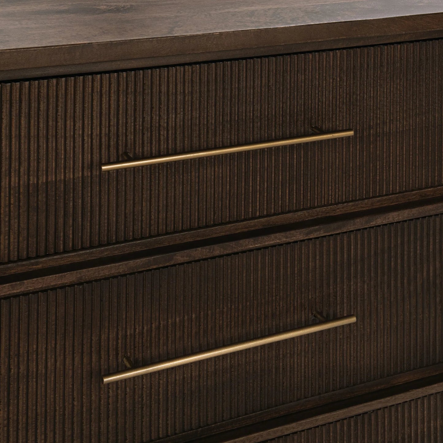 010 SI-2353737 | Closeup | Westlake 3-Drawer Mango Wood Chest Cabinet by Classic Home. Made from mango wood in a traditional style.