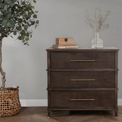 Westlake 3-Drawer Mango Wood Chest Cabinet by Classic Home. Made from mango wood in a traditional style.