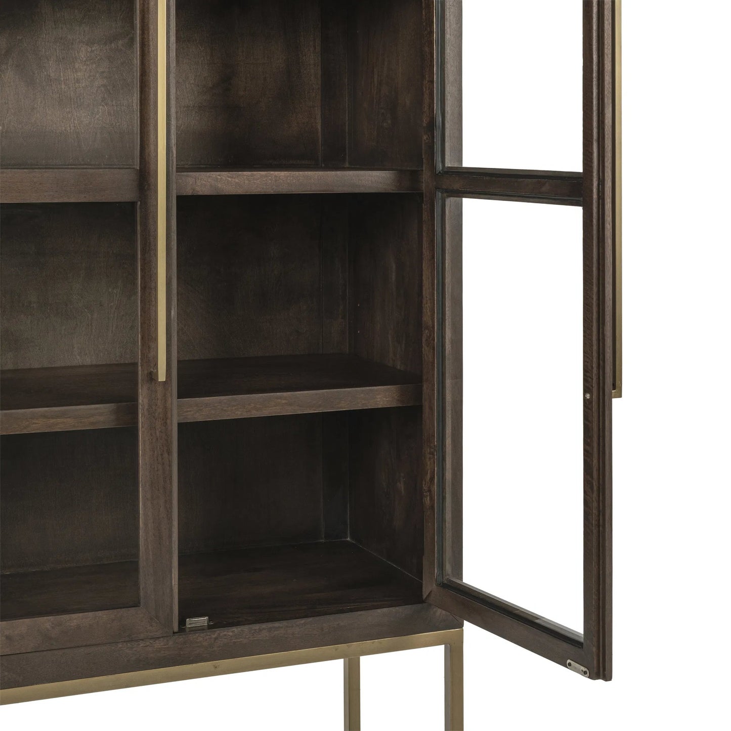 004 SI-2518835 | Closeup | Freemont Cabinet by Classic Home in kona brown. Made from solid mango wood in a traditional style.