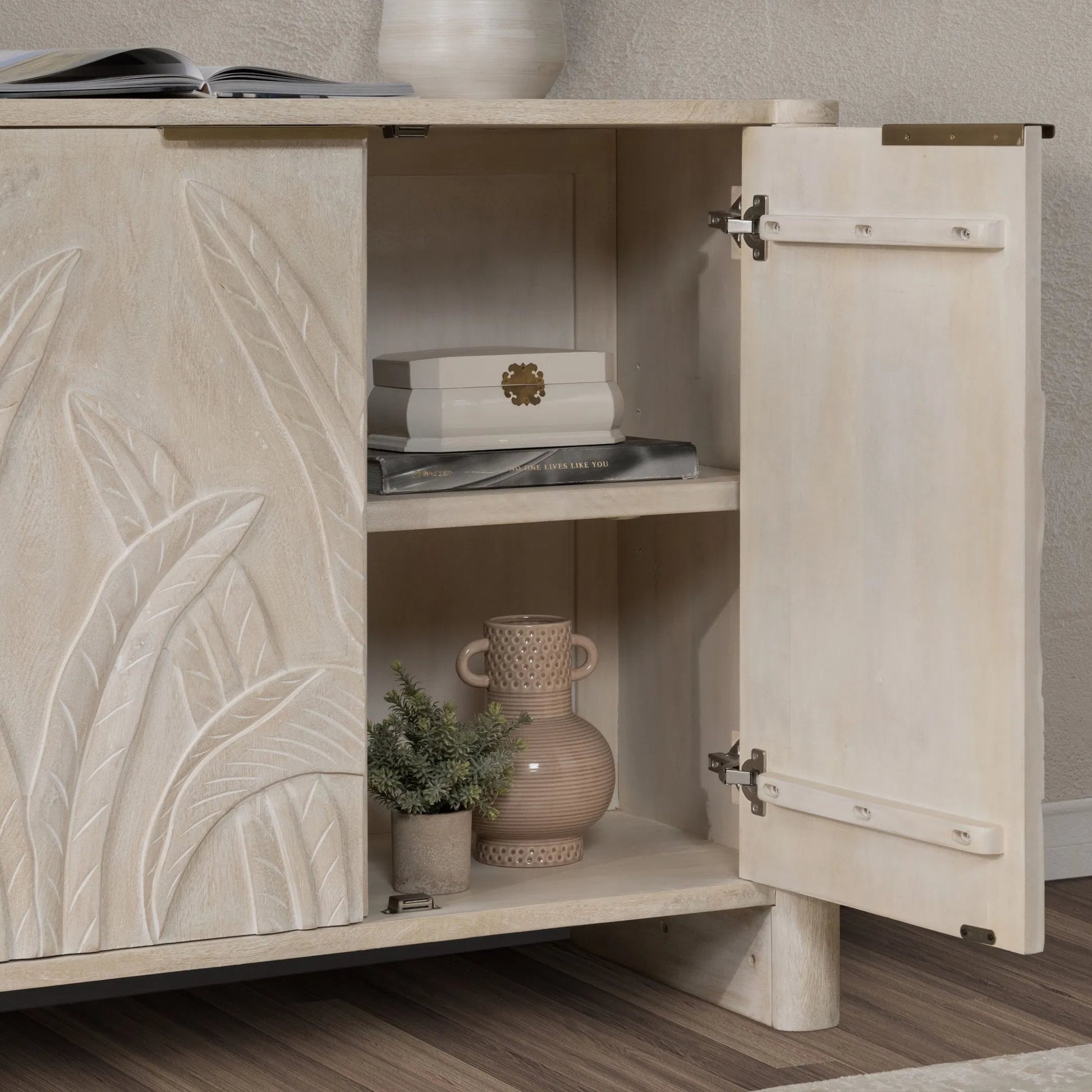 Ledro Cabinet by Classic Home. Made from mango wood in a transitional style.
