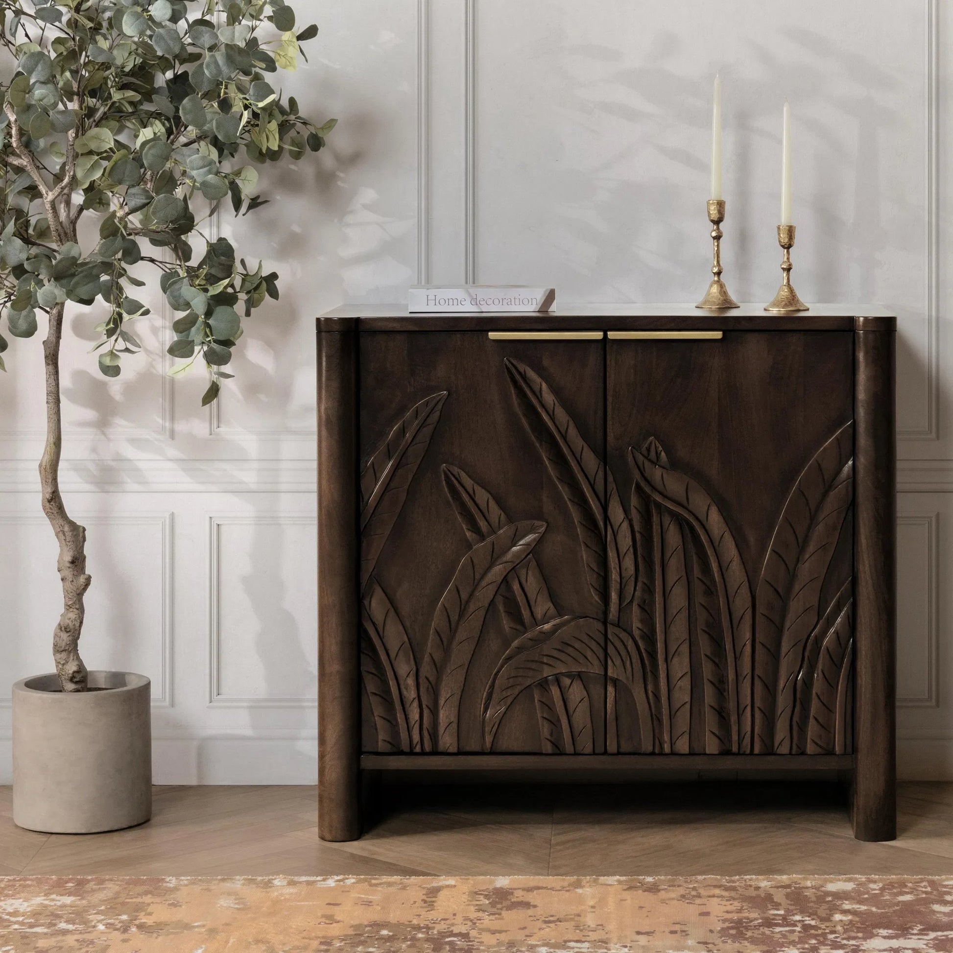 Ledro Cabinet by Classic Home. Made from mango wood in a transitional style.