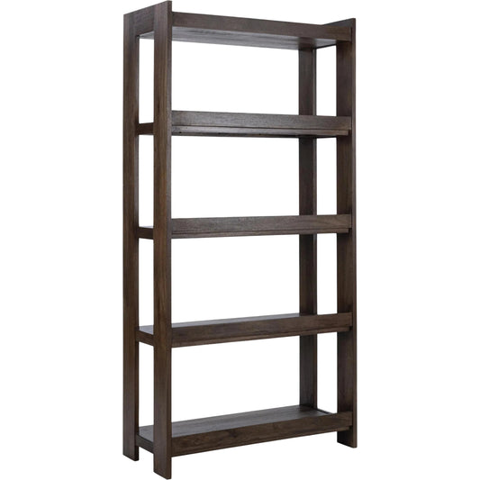 Marine Solid Bookcase by Classic Home in cocoa brown. Made from mango wood in a unique style.