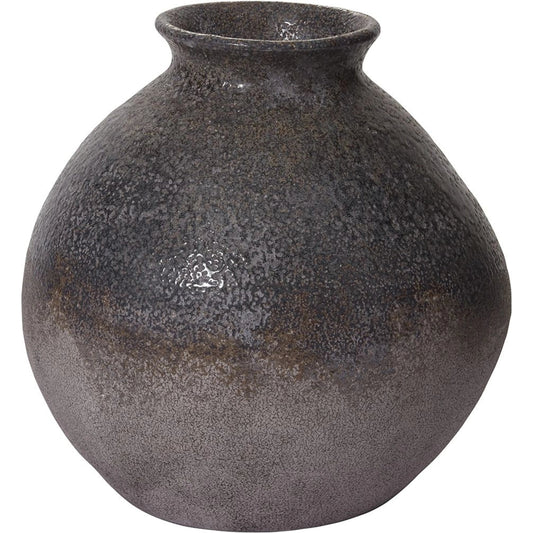 Kypros Pot by Accent Decor in dark-grey. Made from ceramic in a modern style.