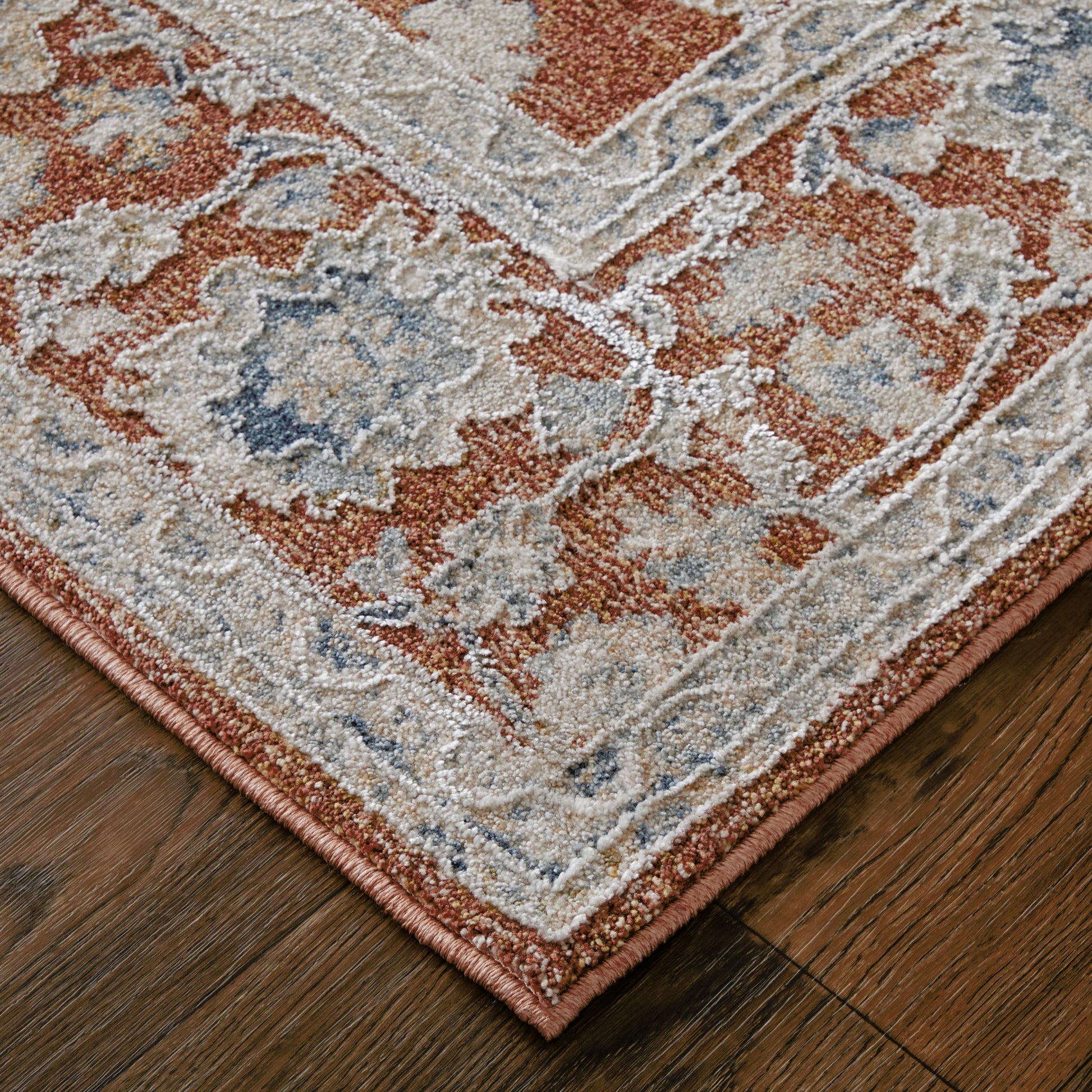 Pasha Transitional & Botanical Rug - 39M7F by Feizy. Made from polyester in a unique style.