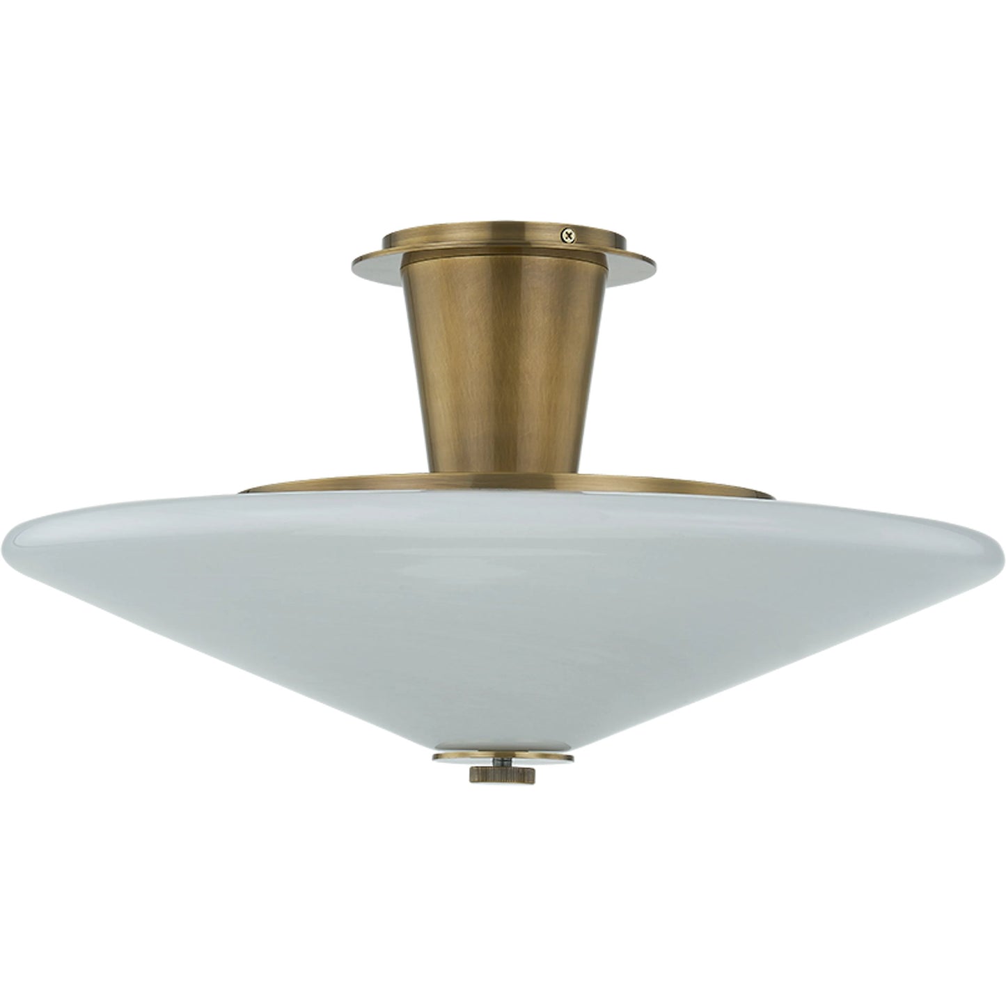 002 SI-2374173 | Additional Silo | Cologne 1-Light Flush Mount by Corbett in vintage brass. Made from brass in a transitional style.