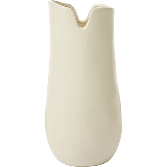 Caldera Vase by Accent Decor in off-white. Made from ceramic in a modern style.