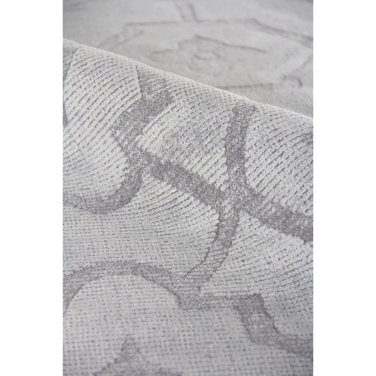 Samara 5216 Rug by Exquisite Rugs in aqua. Made from bamboo silk in a unique style.
