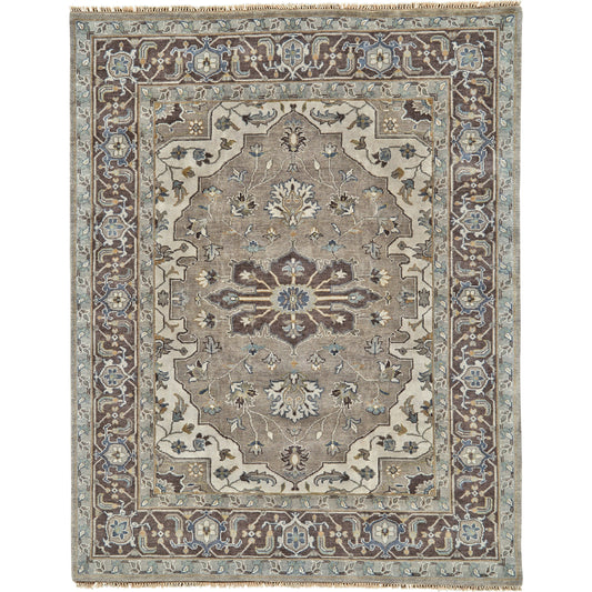 Ustad Traditional Persian Rug - 6112F by Feizy in gray, taupe, blue. Made from wool in a unique style.