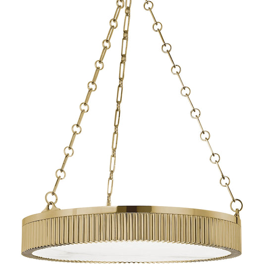Lynden 5 Light Chandelier by Hudson Valley. Made from brass in a modern style.