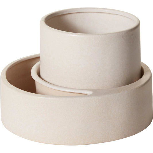 Peninsula Planter by Accent Decor in off-white. Made from ceramic in a modern style.