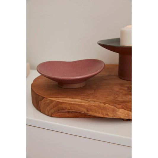 Reyna Bowl by Accent Decor in pink. Made from ceramic in a unique style.