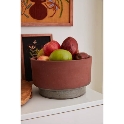 Reyna Bowl by Accent Decor in brown. Made from ceramic in a unique style.