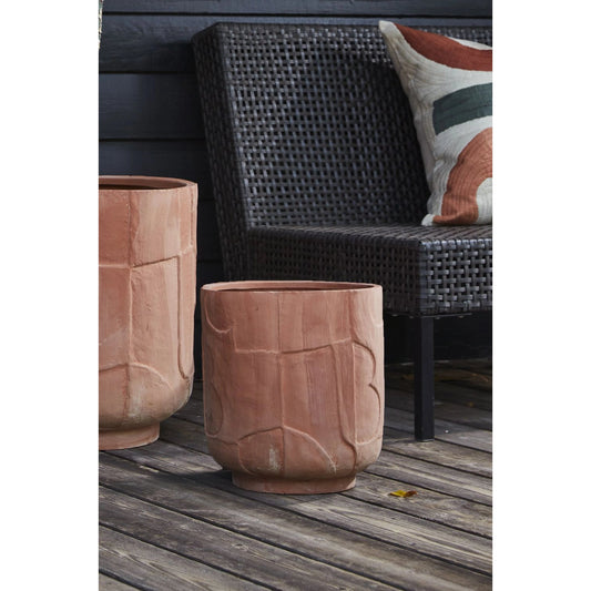 Stratford Planter by Accent Decor in terracotta. Made from ceramic in a modern style.