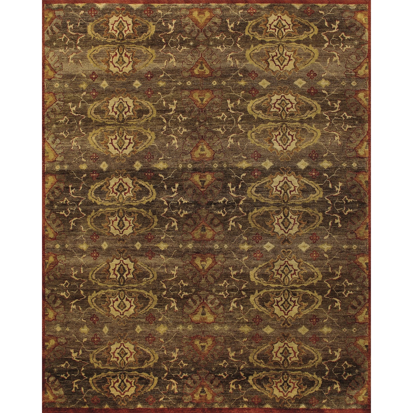 001 SI-1868464,SI-1868465,SI-1868466 | Primary Silo | Amzad Wool Rug - 6115F by Feizy in brown, rust. Made from wool in a unique style.