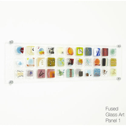 Art Glass Wall Panel I by Global Views in multi. Made from art glass in a modern style.