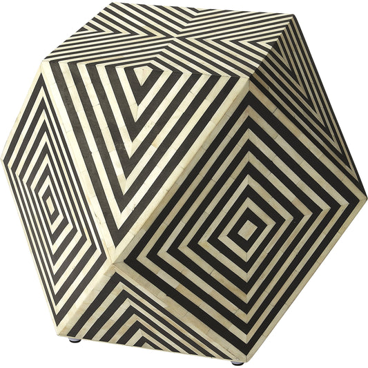 Zanzibar Bone Inlay Bunching Table by Butler Specialty Company in multi-color and black bone inlay. Made from bone inlay, mdf in a modern style.