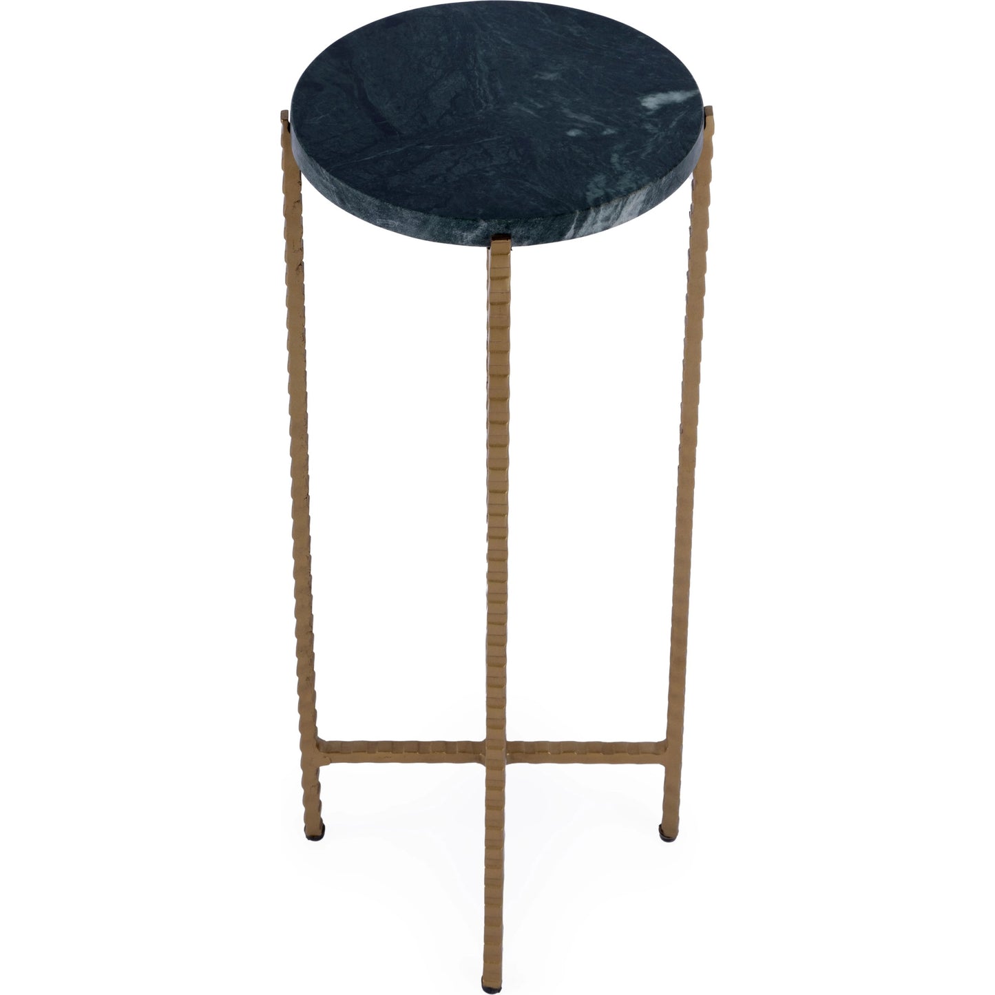 003 SI-2155906 | Additional Silo | Nigella Round Side Table by Butler Specialty Company in green marble. Made from iron, marble in a modern style.