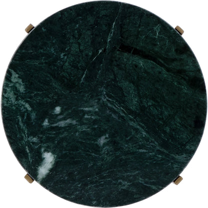 Nigella Round Side Table by Butler Specialty Company in green marble. Made from iron, marble in a modern style.