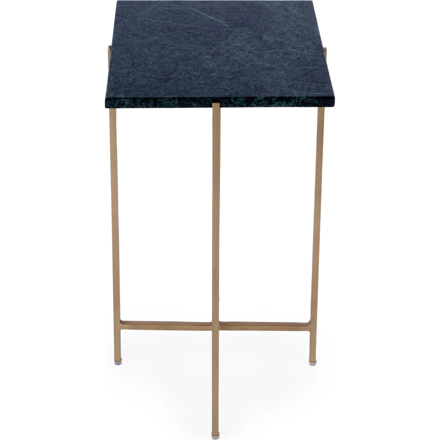 003 SI-2155905 | Additional Silo | Nigella Square Side Table by Butler Specialty Company in green marble. Made from iron, marble in a modern style.