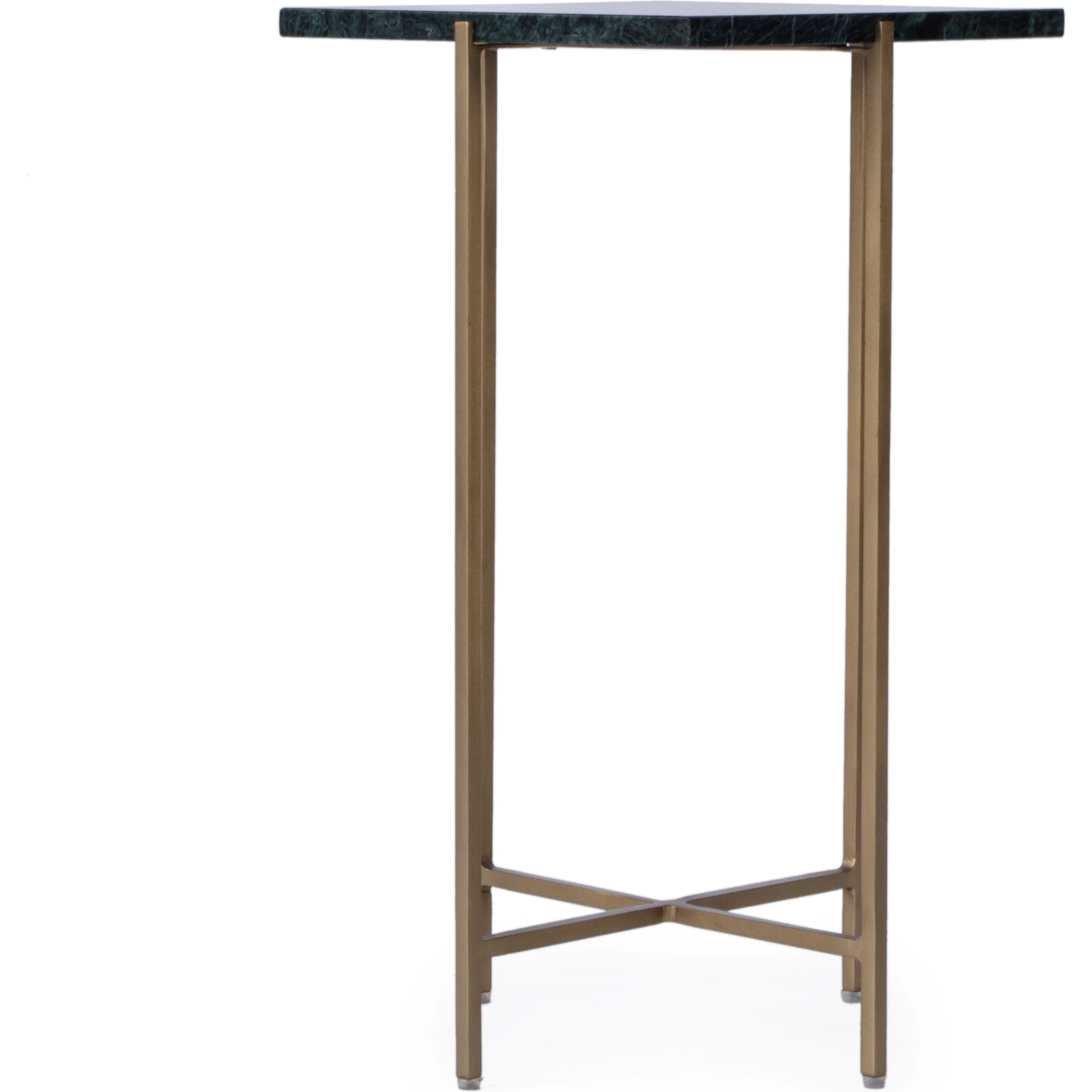 Nigella Square Side Table by Butler Specialty Company in green marble. Made from iron, marble in a modern style.
