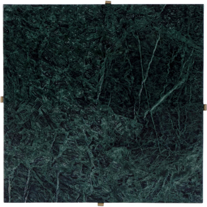 Nigella Square Side Table by Butler Specialty Company in green marble. Made from iron, marble in a modern style.