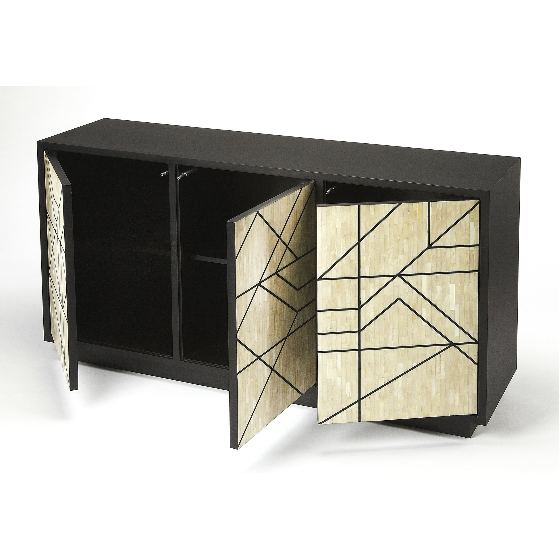 Greta Bone Inlay Sideboard by Butler Specialty Company in assorted and black bone inlay. Made from bone inlay, mdf in a eclectic & global style.