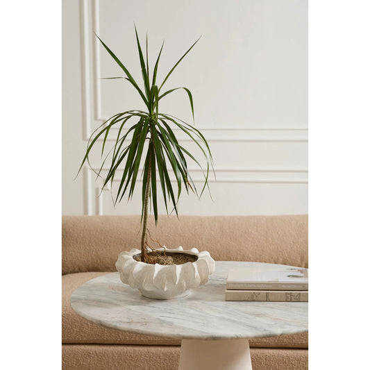 Isandro Bowl by Accent Decor in off, white. Made from ceramic in a unique style.