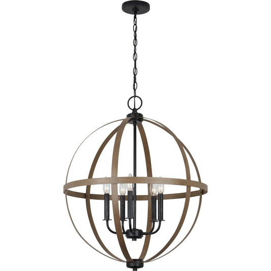 Calhoun Five Light Chandelier by Visual Comfort & Co. in stardust. Made from steel in a unique style.