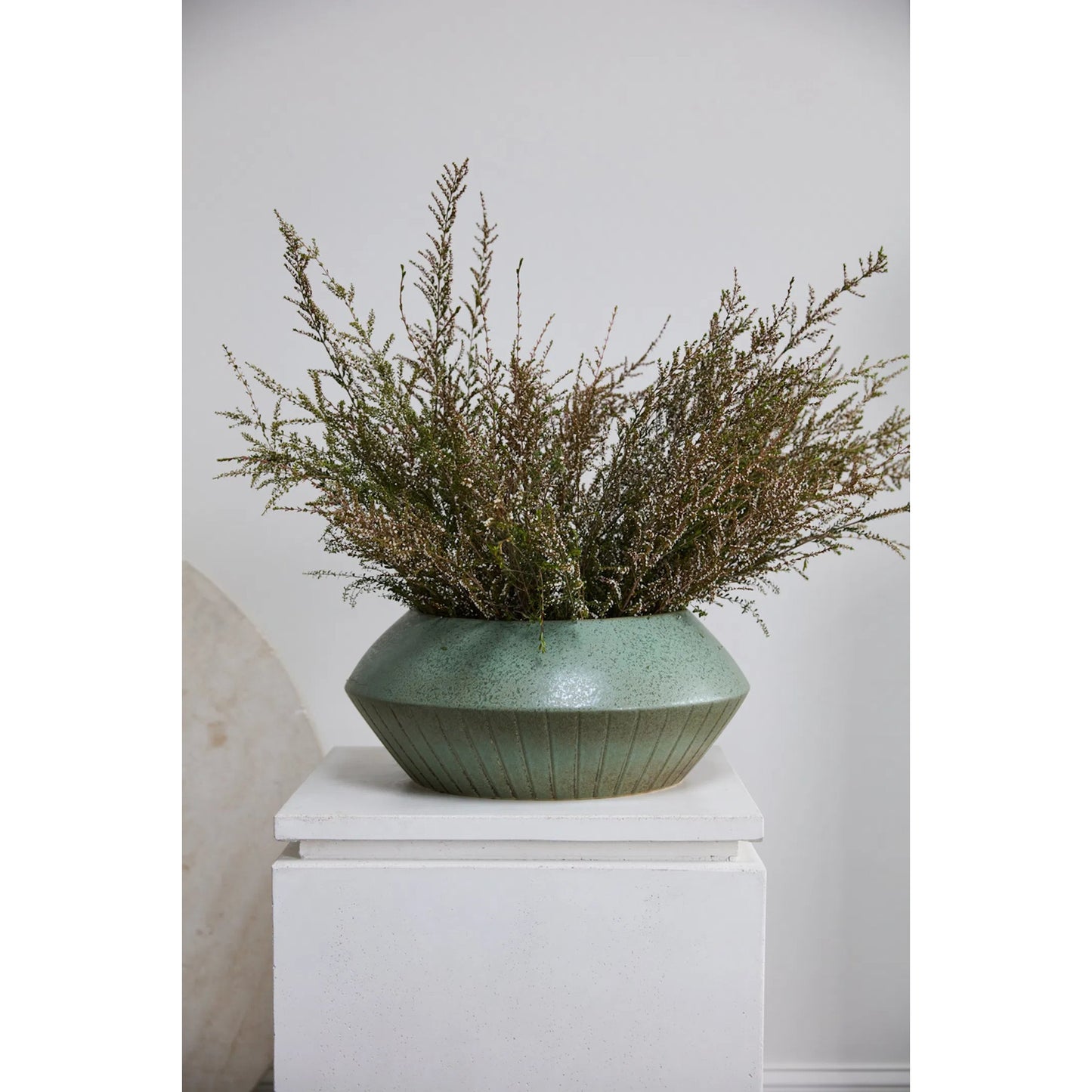 002 SI-2539728 | Lifestyle | Gwendolyn Bowl by Accent Decor in green. Made from ceramic in a unique style.