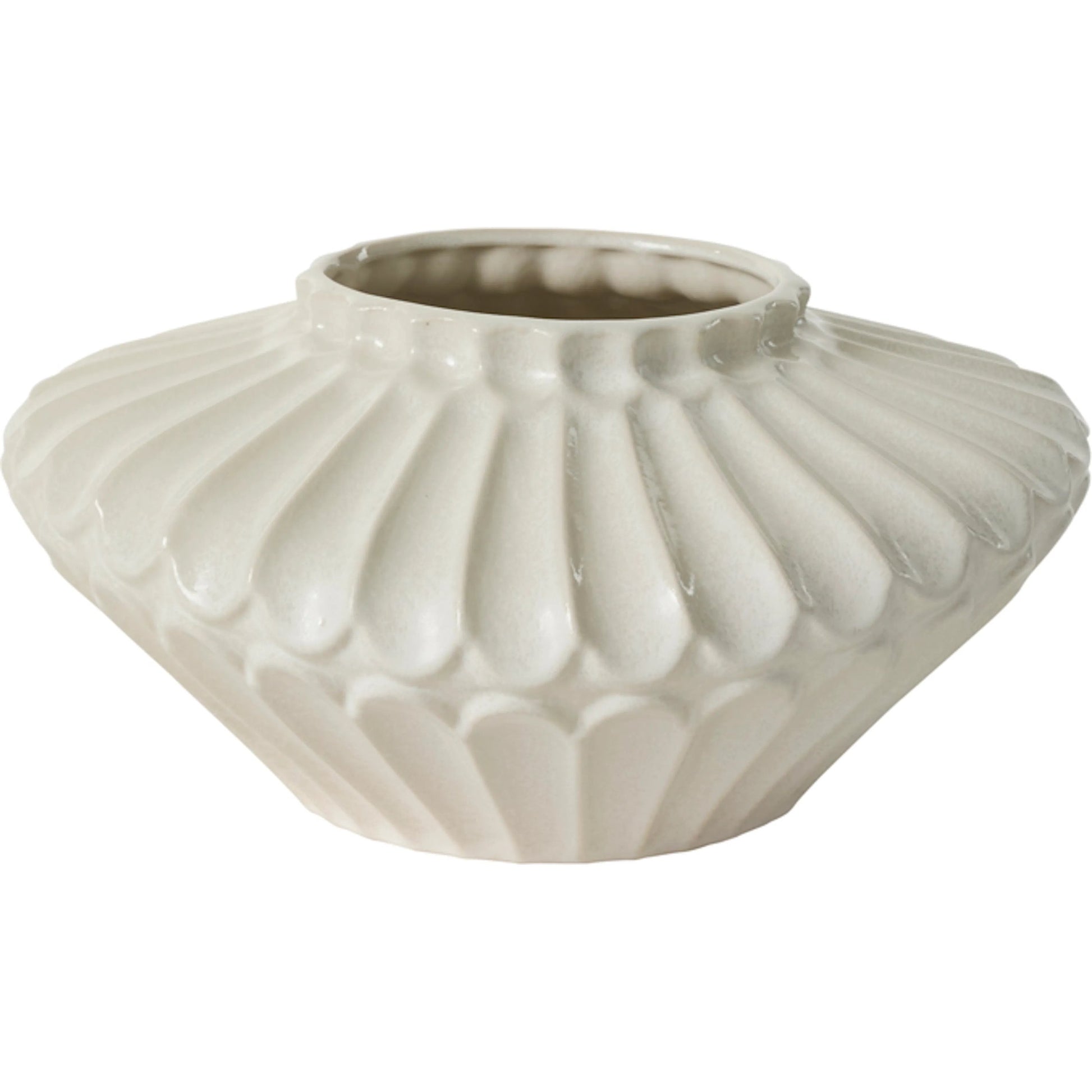 Ilaria Vase by Accent Decor in off, white. Made from ceramic in a unique style.