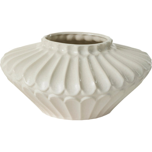 Ilaria Vase by Accent Decor in off, white. Made from ceramic in a unique style.