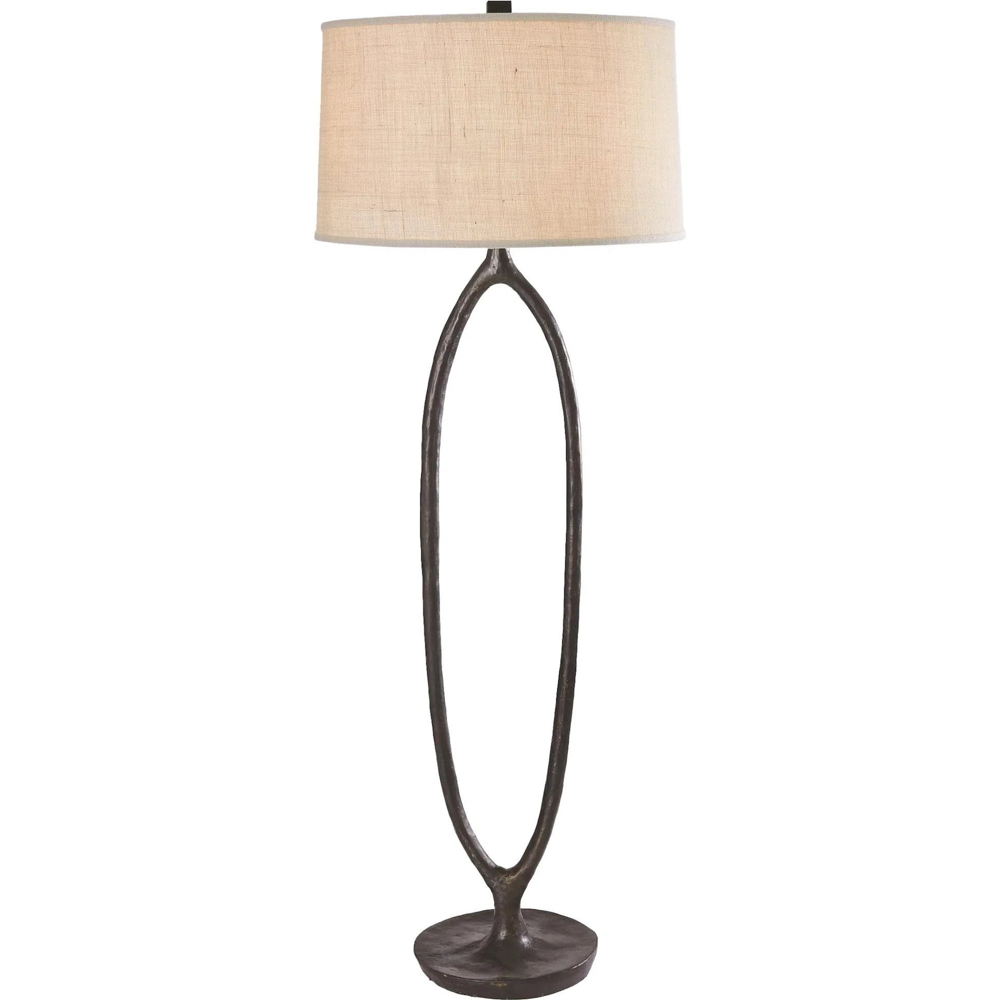 Ellipse Floor Lamp by Global Views in bronze. Made from cast iron in a eclectic & global style.