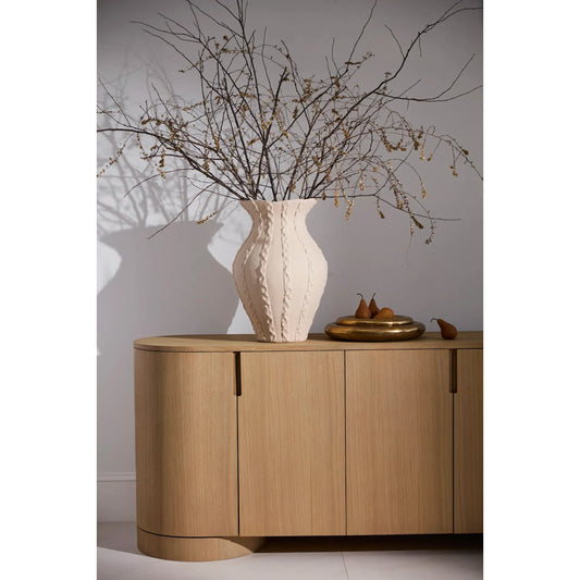 Argos Vase by Accent Decor in off, white. Made from ceramic in a unique style.